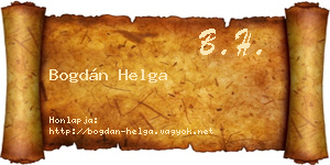Bogdán Helga névjegykártya